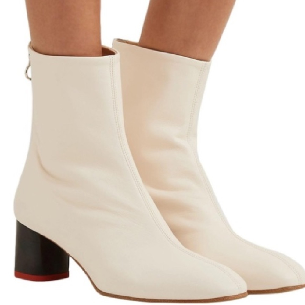 Aeyde Florence- cream ankle boots, size 37